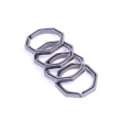 Portable Octagonal Metal Keychain Titanium Key Ring